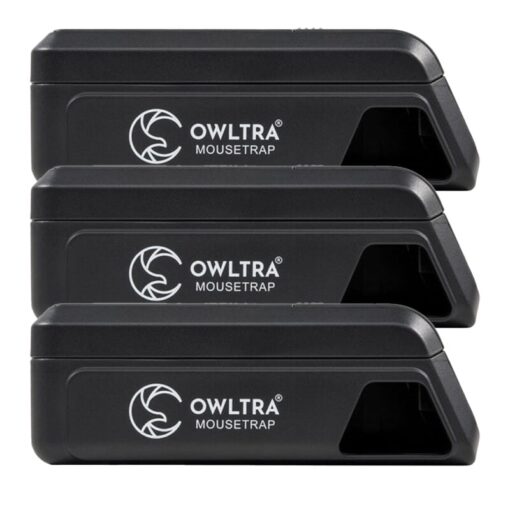 Storpack 3 st OWLTRA Elektriska Musfällor
